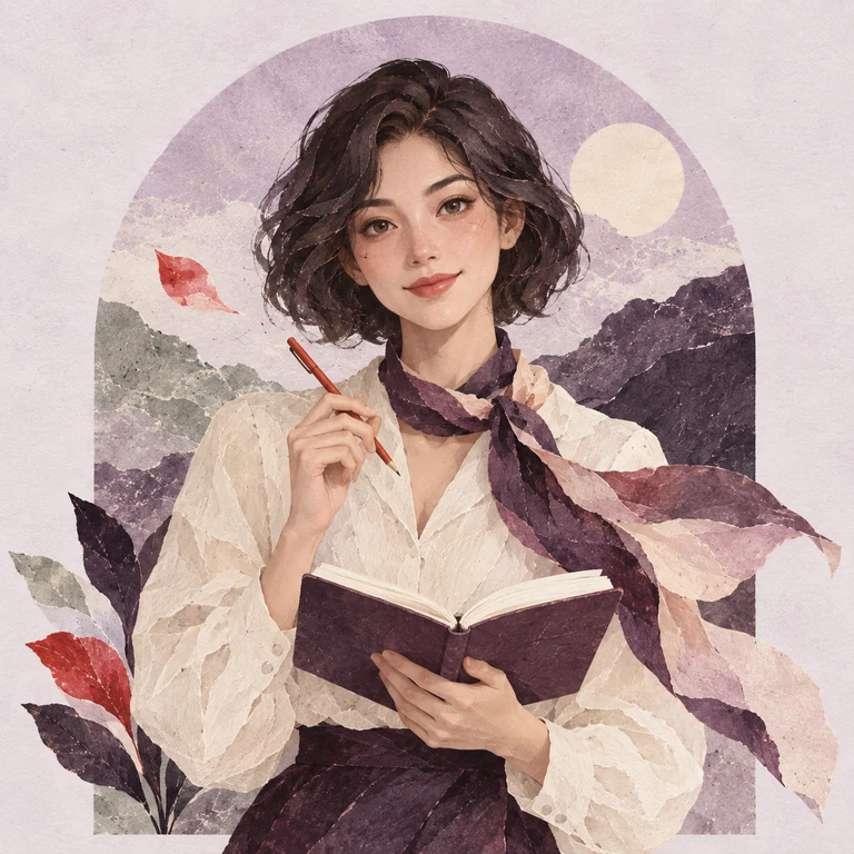 Illustrated AI portrait of Sora with a planner